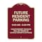 Signmission Designer Series-Future Resident Parking 9:00-6:00 Burgungy Heavy-Gauge Alum, 24" x 18", BU-1824-9975 A-DES-BU-1824-9975 - alternate 1
